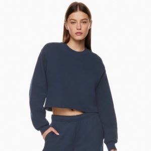 SET - Tna Aritzia navy cropped sweatshirt & joggers